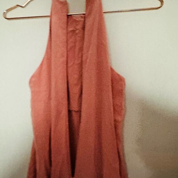 TIBI Women's Light Pink 100% Silk Ruffle Sleeveless Wide Leg Jumpsuit Size 0 - Picture 8 of 13